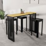 Bar tavoline Maize  natyrore-e zezë 139x39x103cm - Image 2