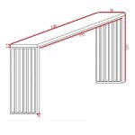 Bar tavoline Maize  natyrore-e zezë 139x39x103cm - Image 4