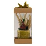 Bimë artificiale në vazo Green14, jeshile 7x6.5x17cm - Image 3