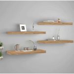 Njësia e vendosur në mur Brian 4 pics arrë 60x15x1.8cm - Image 2