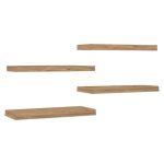 Njësia e vendosur në mur Brian 4 pics arrë 60x15x1.8cm