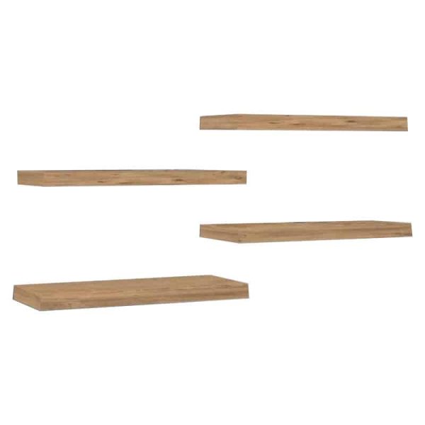 Njësia e vendosur në mur Brian 4 pics arrë 60x15x1.8cm