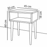 Nightstand Hank  arrë 45x30x60cm - Image 3