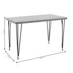 Tabela Bruce  arra-e zezë 120x73x73cm - Image 6