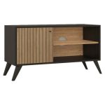 Tv stand-Medium size buffet Flipter  melamine sonoma-black 100x40x51cm