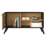 Tv stand-Medium size buffet Flipter  melamine sonoma-black 100x40x51cm - Image 3