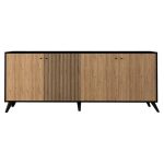 Buffet Flipter  melamine lisi-e zezë 180x40x78,6cm - Image 3