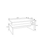 Tryezë kafeje Rihardo  melamine lisi-e zezë 90x56x42cm - Image 3