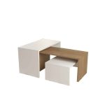 Tryezë kafeje Alteo melamine lisi-bardhë 65x45x35cm