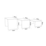 Tryezë kafeje Alteo melamine lisi-bardhë 65x45x35cm - Image 5
