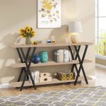 Rafti i dyshemesë Jisku  natyrore dru-metal i zi 180x25x90cm - Image 2