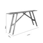 Console Roosevelt  druri i fortë i pishës 35mm arra 119x29x80cm - Image 5