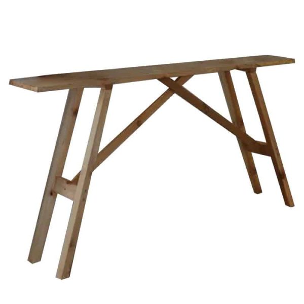 Console Roosevelt  druri i fortë i pishës 35mm arra 119x29x80cm