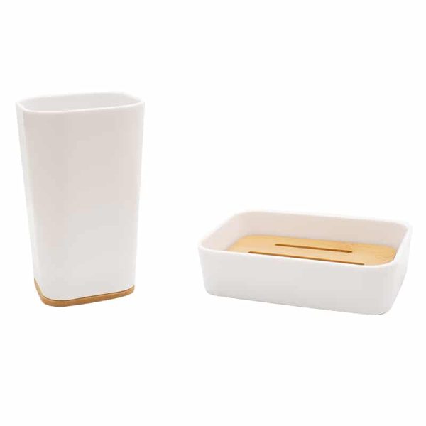 Pajisje banjo vendosur 2pcsNatyra pp ngjyra e bardhë