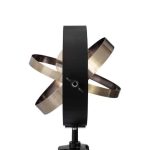 Llambë tavoline Fibi Ε27, ngjyrë natyrale-e zezë-ari 21x21x54cm - Image 5