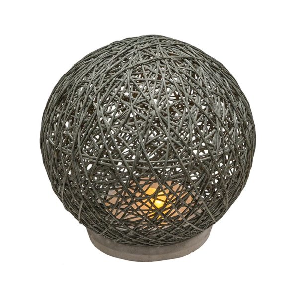 Llambë tavoline Top, në ngjyrë gri te erret me led, D18,5x18cm