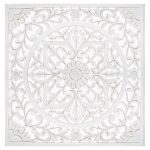 Dekor muri Fanny, MDF i bardhë, 90.5x90.5cm