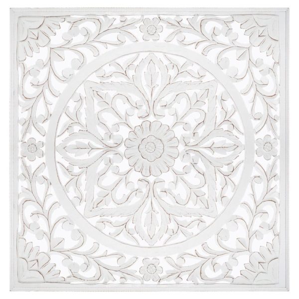 Dekor muri Fanny, MDF i bardhë, 90.5x90.5cm