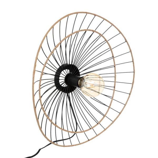 Llambë muri Alara, E27 40W, ngjyrë ari e zezë D45x11cm