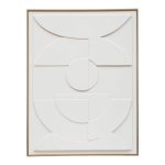 Dekor muri Louna, MDF ngjyrë e bardhe-natyrale, 55x4x75cm