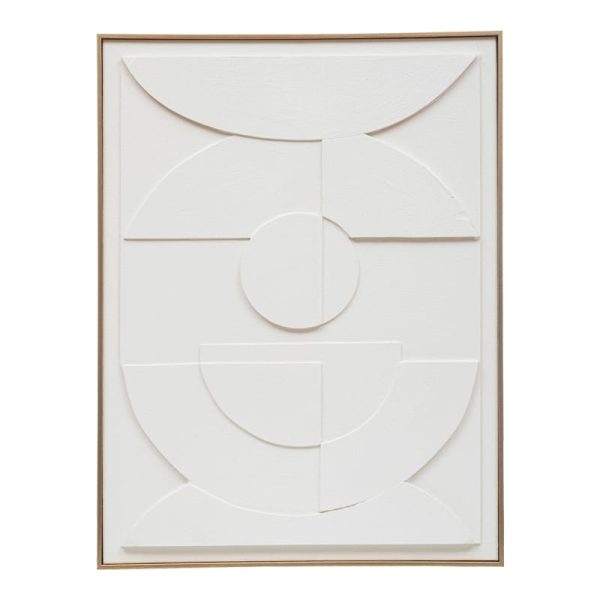 Dekor muri Louna, MDF ngjyrë e bardhe-natyrale, 55x4x75cm