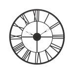 Orë muri Tikter, metal i zi D69.5x4cm