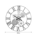 Orë muri Isea, metal ngjyrë ari-zezë, D90x4.5cm - Image 5