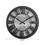 Orë muri Robin, PP antike bronz D21x5cm - Image 3