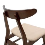 Set ngrënieje Benson - Orlean  5pcs 80x80x75cm në pëlhurë arrë - beige - Image 6