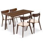 Set ngrënieje Benson - Toto  5pcs 120x75x75cm në pëlhurë arrë - bezhë