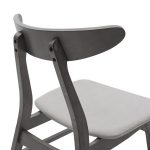 Set ngrënieje Benson-Orlean, ngjyrë dhe stof gri, set prej 7 copë 150x90x75cm - Image 5