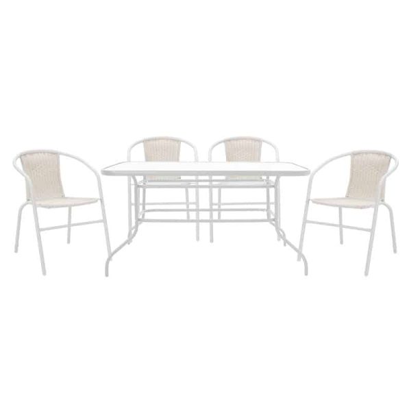 Komplet ngrenie 5 cope Komplet Valor-Obbi 5 cope metal-pe e bardhe