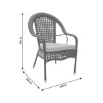 Komplet ushqimi Cellin 7 copë metal-pe bastun prej palme kaf - Image 5