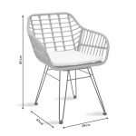 Komplet ngrënieje 3 copë Gaus-Naoki metal i zi-pe natyral. - Image 6