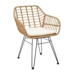 Komplet ngrënieje Naoki 3 copë  metal-e zezë pe-natyrale - Image 3