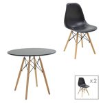 Set studentor Julita, mobilje e dhomës së ngrënies, set prej 3 copë Φ80x73cm