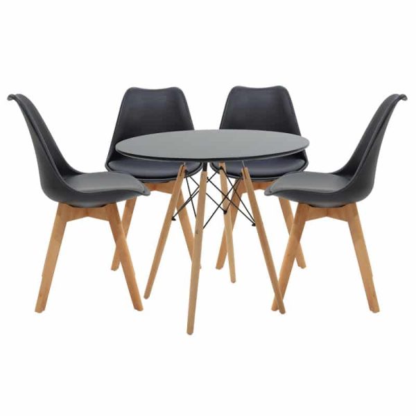 Set studentor Gaston-Julita, dhomë e ngrënies, set prej 5 copë Φ80x73