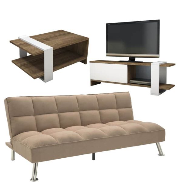 Set studentor Unique 7, mobilje për dhomë të ndenjës, set prej 3 copë