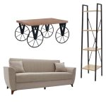 Set studentor Living 6, për dhomë të ndenjës, me 3 pjesë.