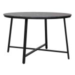 Set i ngrënies Gianno-Parker, 5 copë, mermer i zi-gri, D120χ76cm - Image 2