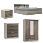 Set mobiljesh DreamCatcher 5, për dhomë gjumi, me 4 copë.