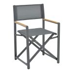 Komplet tavoline ngrënieje Mabu-Synergy prej 5  antracit alumini dhe kompensatë me ngjyrë natyrale 80x80x74cm - Image 2