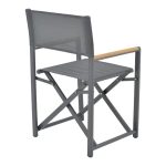 Komplet tavoline ngrënieje Mabu-Nares prej alumini antracit 7  dhe kompensatë me ngjyrë natyrale 180x90x72.5cm - Image 4