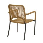 Tavolina e ngrënies Nortune-Thorio komplet prej 7  antracit alumini dhe kompensatë në nuancë natyrale 160x90x75cm - Image 3