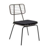 Tavoline ngrenie Naoki - Komplet Kliton prej 5  antracit alumini dhe metali ne nuance te zeze 80x80x74cm - Image 2