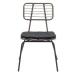 Tavoline ngrenie Naoki - Komplet Kliton prej 5  antracit alumini dhe metali ne nuance te zeze 80x80x74cm - Image 3