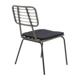 Tavoline ngrenie Naoki - Komplet Kliton 3  antracit alumini dhe metali ne nuance te zeze 80x80x74cm - Image 4