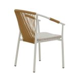 Tavoline ngrenie Kliton - set Convince prej 3 alumini  ne nuance te bardhe 80x80x74cm - Image 3