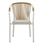 Tavoline ngrenie Kliton - set Convince prej 3 alumini  ne nuance te bardhe 80x80x74cm - Image 5
