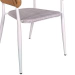 Tavoline ngrenie Kliton - Raven set 3 alumini ne nuance te bardhe 80x80x74cm - Image 4